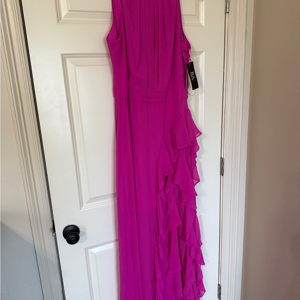 Betsy & Adam Fuchsia Sleeveless Dress Flowy Ruffles - Picture 2 of 8